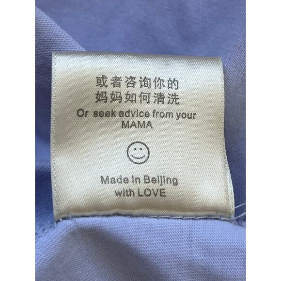 TWOI Crewneck T-shirt periwinkle blue casual everyday basics neutral women’s - Picture 8 of 9